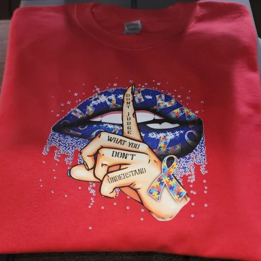 Adult custom Autism tshirt